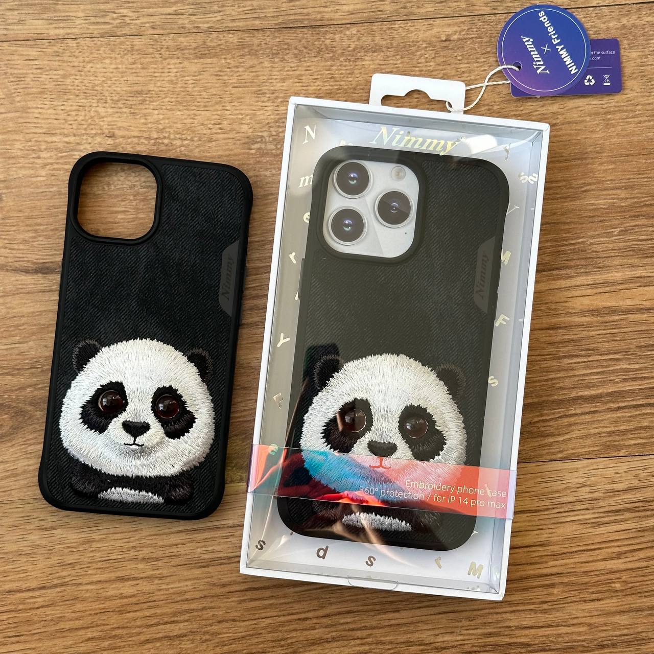 قاب نیمی پاندا مشکی چشم درشت  Nimmy Big Eyes Series Iphone